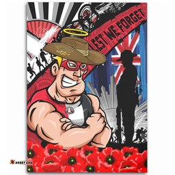 Amazing Aussie St Kilda Anzac Day Honor United In Spirit Area Rug