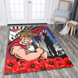 Amazing Aussie St Kilda Anzac Day Honor United In Spirit Area Rug
