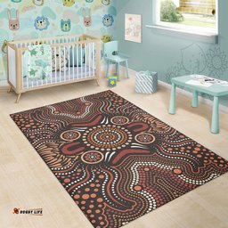 Australia Aboriginal Inspired Area Rug - Aboriginal Style Of Background