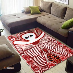 Australia Aboriginal Inspired Area Rug - WANDJINA With Aboriginal Inspired Turtle Watercolor painting