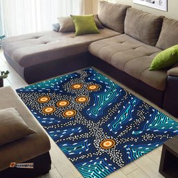 Australia Aboriginal Inspired Area Rug - Aboriginal Inspired background of dreaming art