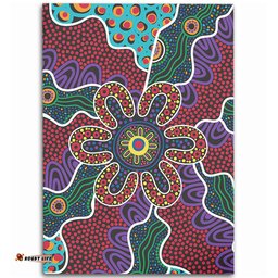 Australia Aboriginal Area Rug - Aboriginal Dot Art Color Inspired Area Rug