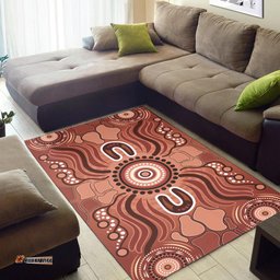 Australia Aboriginal Inspired Area Rug - Land Aboriginal Art Painting Background