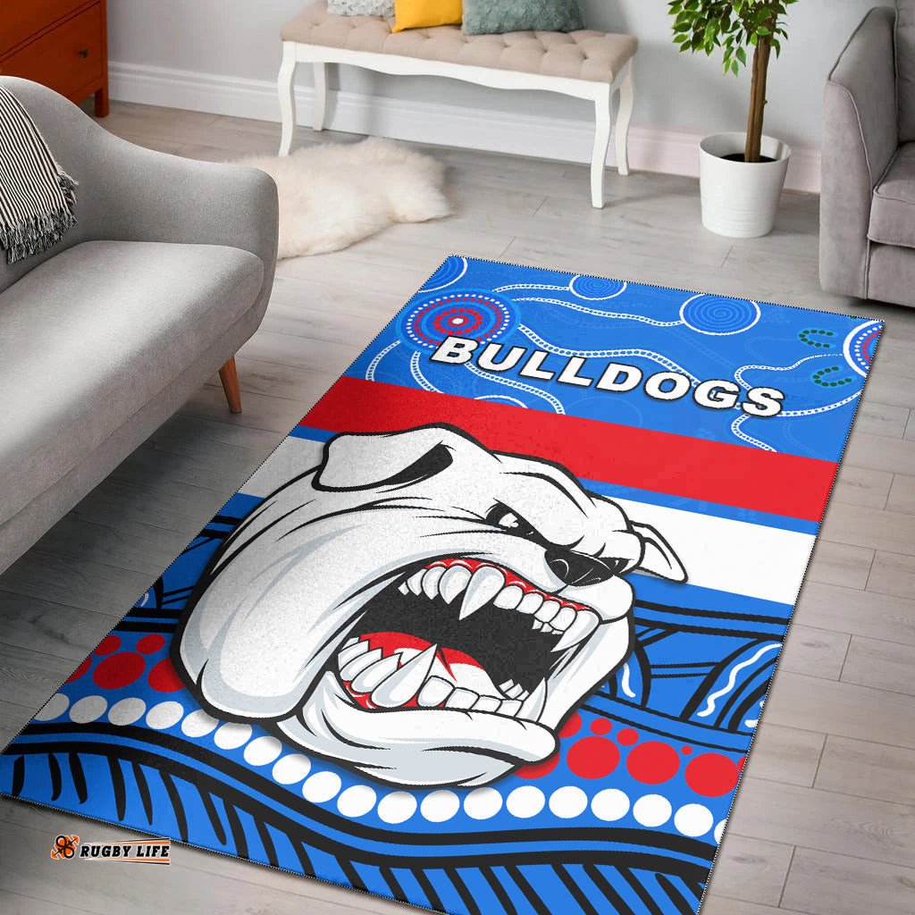Bulldogs Indigenous Area Rug Shirt Western Football