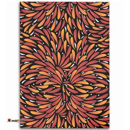 Australia Aboriginal Area Rug - Aboriginal Bush Leaves Seamless Texture Area Rug