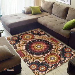 Australia Area Rug - Aboriginal Inspired Pattern ver01