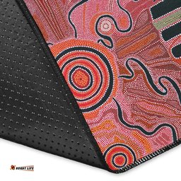 Australia Aboriginal Inspired Area Rug - Indigenous Footprint Landscape