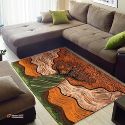 aboriginal area rug indigenous tree tee aussie