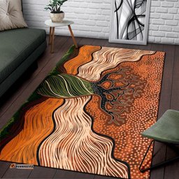 aboriginal area rug indigenous tree tee aussie