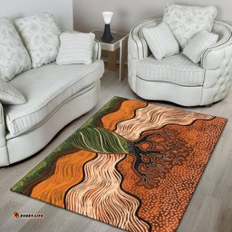 aboriginal area rug indigenous tree tee aussie