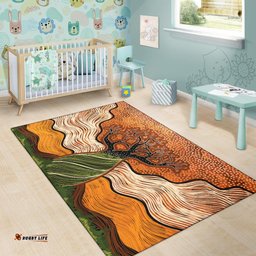 aboriginal area rug indigenous tree tee aussie