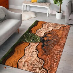 aboriginal area rug indigenous tree tee aussie