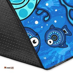 Australia Aboriginal Inspired Area Rug - Aboriginal Inspired dot art painting with fish underwater concept