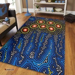 Australia Aboriginal Area Rug - Aboriginal Dreaming Dot Art Area Rug
