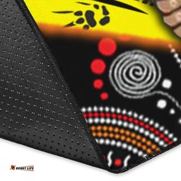 Australia Area Rug - Australian Aboriginal Inspired Dot Painting Sun and Lizard