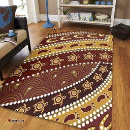 Australia Aboriginal Area Rug - Australian Aboriginal Style Of Pattern Background Area Rug