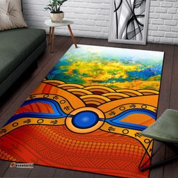 Australia Aboriginal Inspired Area Rug - Australia Kangaroo Sky