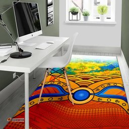 Australia Aboriginal Inspired Area Rug - Australia Kangaroo Sky