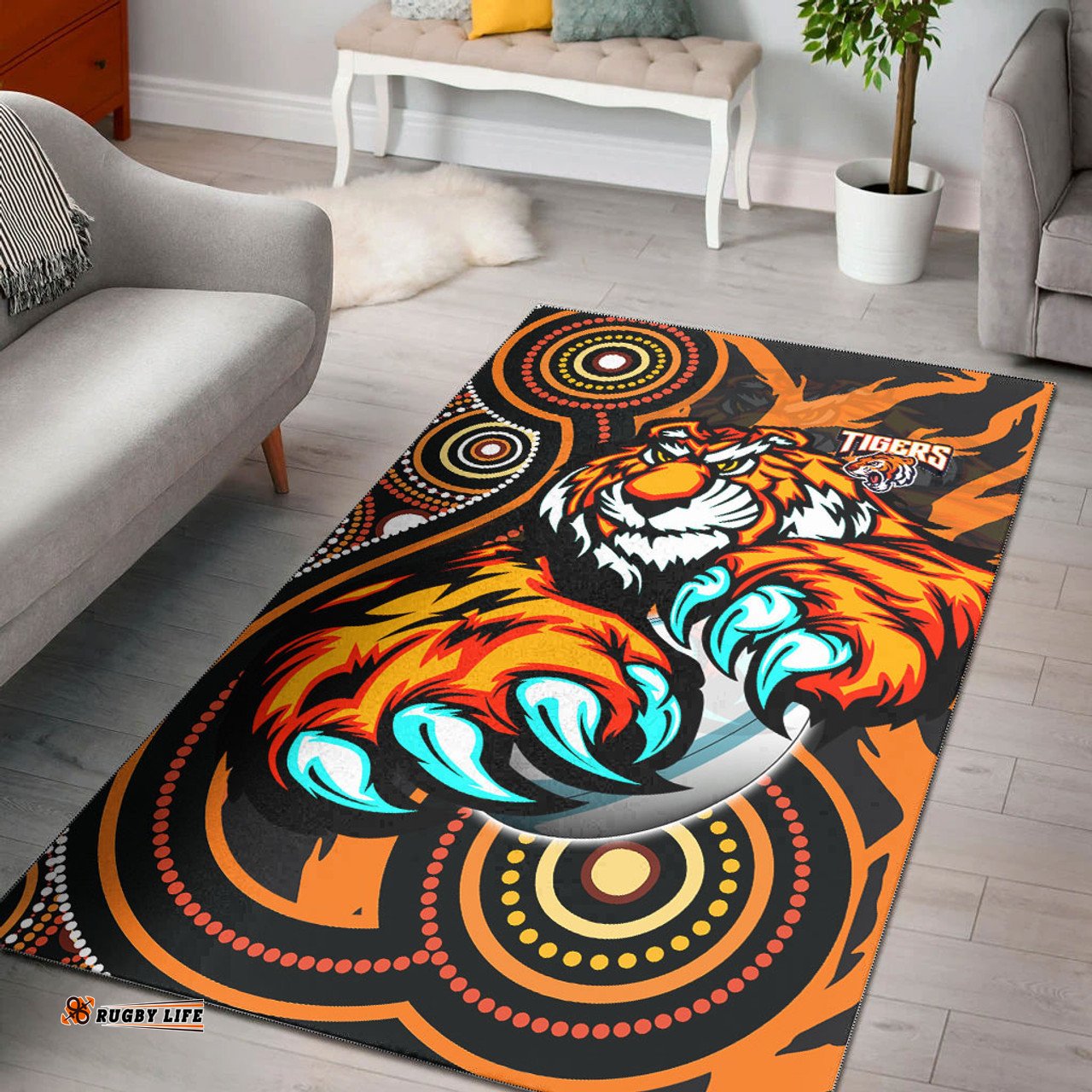 Australia Tigers Custom Indigenous Area Rug - This is My Jungle Style