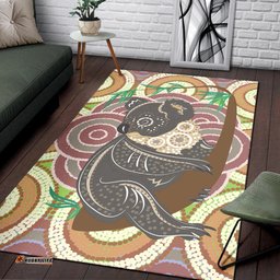 Australia Aboriginal Inspired Area Rug - Koala Aboriginal Dot Art Vector