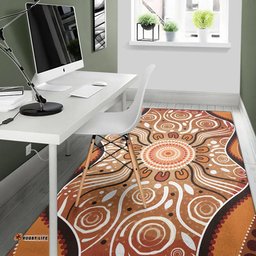 Australia Aboriginal Inspired Area Rug - Aboriginal Dot Art Background