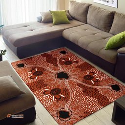 Australia Aboriginal Inspired Area Rug - Aboriginal Inspired Dot Art Painting VER8