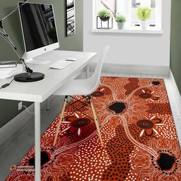 Australia Aboriginal Inspired Area Rug - Aboriginal Inspired Dot Art Painting VER8
