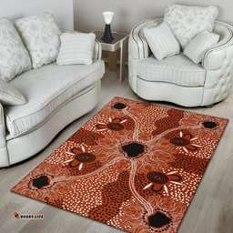Australia Aboriginal Inspired Area Rug - Aboriginal Inspired Dot Art Painting VER8