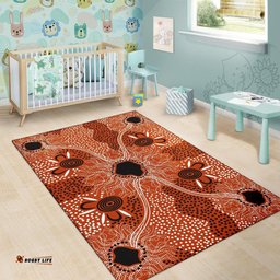 Australia Aboriginal Inspired Area Rug - Aboriginal Inspired Dot Art Painting VER8