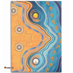 Australia Aboriginal Area Rug - Indigenous Beach Dot Painting Art Area Rug