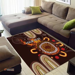Personalised NAIDOC Week 2024 Area Rug Aussie Map With Aboriginal