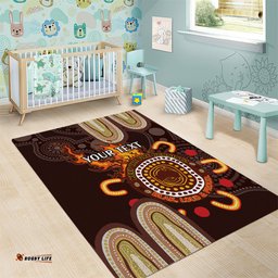Personalised NAIDOC Week 2024 Area Rug Aussie Map With Aboriginal