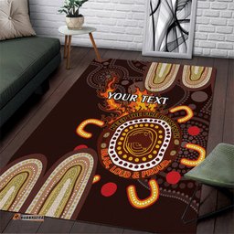 Personalised NAIDOC Week 2024 Area Rug Aussie Map With Aboriginal