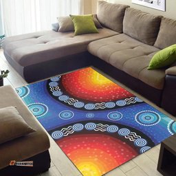 Australia Area Rug - Aboriginal Inspired Color Dot Painting