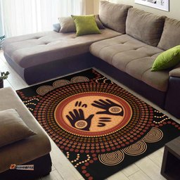 Australia Aboriginal Inspired Area Rug - Concept Art Aboiginal Inspired Dot Painting Style