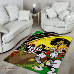 Rabbitohs ANZAC Day Area Rug Souths Mascot Rosemary Starring Night Style