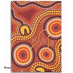 Australia Aboriginal Area Rug - Connection Concept Dot Aboriginal Colorful Painting Area Rug