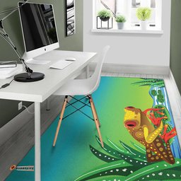 Australia Aboriginal Inspired Area Rug - Aboriginal Inspired art background with frog