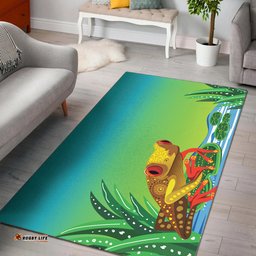 Australia Aboriginal Inspired Area Rug - Aboriginal Inspired art background with frog