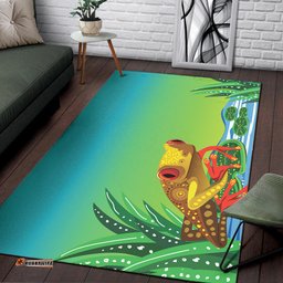 Australia Aboriginal Inspired Area Rug - Aboriginal Inspired art background with frog