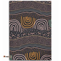Australia Aboriginal Area Rug - Indigenous Art Background Area Rug