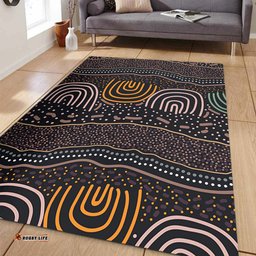 Australia Aboriginal Area Rug - Indigenous Art Background Area Rug