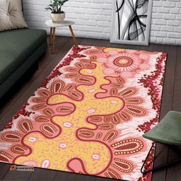 Australia Aboriginal Inspired Area Rug - Aboriginal Inspired Pattern Dot Painting Style