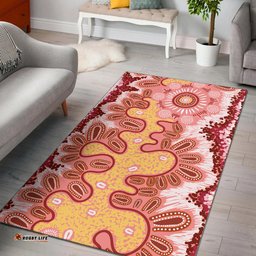 Australia Aboriginal Inspired Area Rug - Aboriginal Inspired Pattern Dot Painting Style