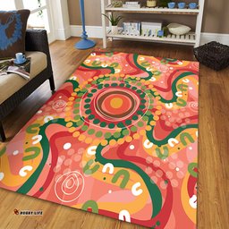 Australia Aboriginal Area Rug - Aboriginal Art Style Abstract Area Rug