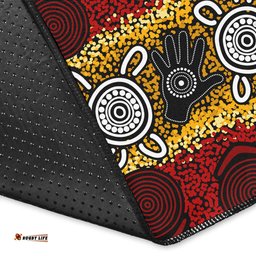 Australia Aboriginal Inspired Area Rug - Aboriginal Inspired hand print artwork