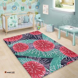 Australia Aboriginal Area Rug - Australian Hakea Flower Artwork Area Rug