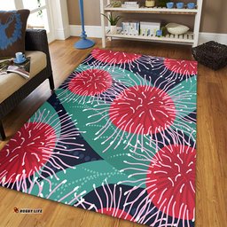 Australia Aboriginal Area Rug - Australian Hakea Flower Artwork Area Rug