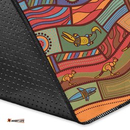 Australia Aboriginal Inspired Area Rug - Animals Aboriginal Dot Artwork