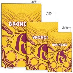 broncos indigenous area rug gold tee aussie
